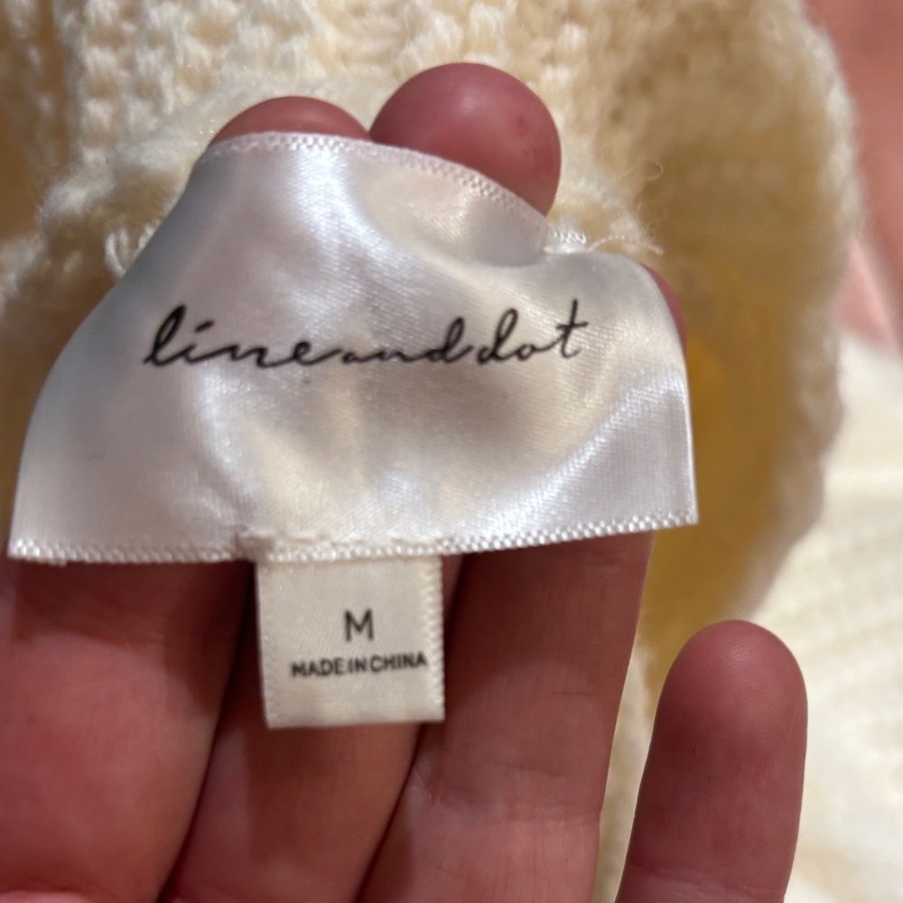 Line & Dot Cream Open-Front Cardigan - Picture 2 of 6